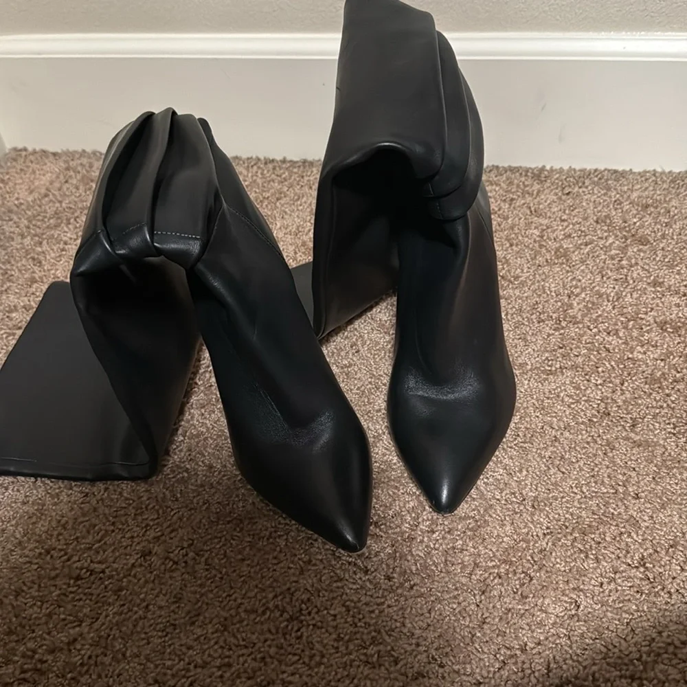 Vince Camuto Leather knee high stiletto boots - Picture 4 of 5